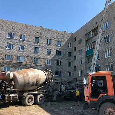 Подача бетона на крыши, с помощью Автобетононасоса