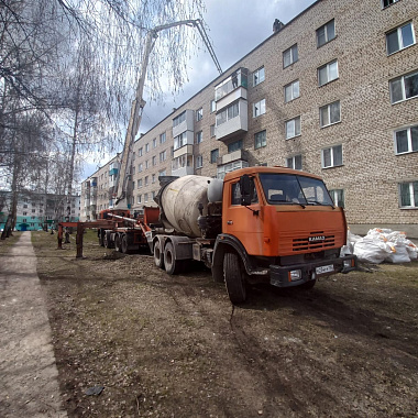 Подача бетона на крыши, с помощью Автобетононасоса