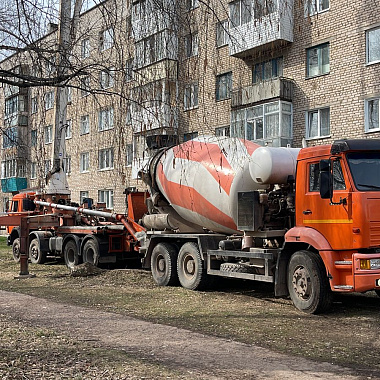 Подача бетона на крыши, с помощью Автобетононасоса